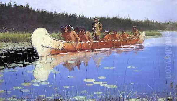 Radisson and Groseilliers Oil Painting by Frederic Remington