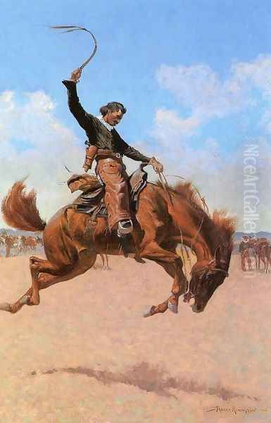 The Bronco Buster Oil Painting by Frederic Remington