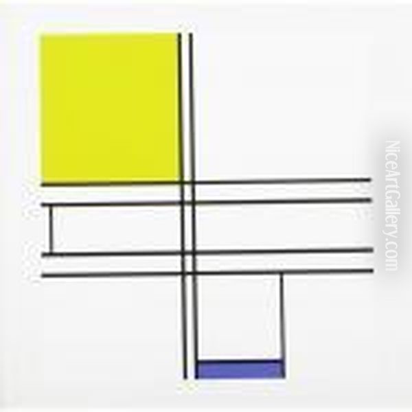 Jazz And Neoplasticism Oil Painting by Piet Mondrian