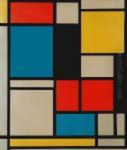 Composition In Blue, Red And Yellow Oil Painting by Piet Mondrian