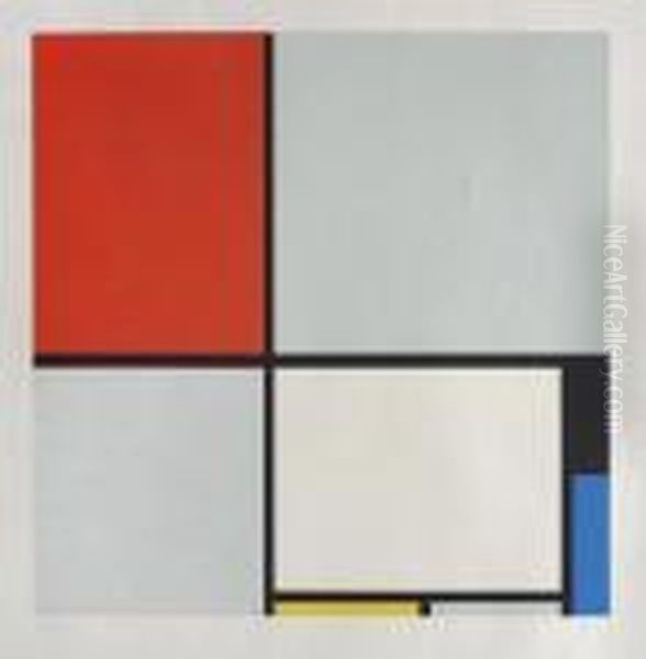 Composition Abstraite Oil Painting by Piet Mondrian