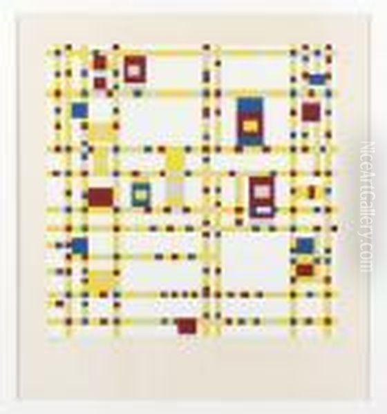 Broadway Boogie Woogie Oil Painting by Piet Mondrian