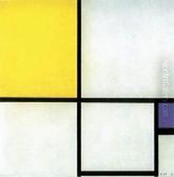 Rectangular Oil Painting by Piet Mondrian