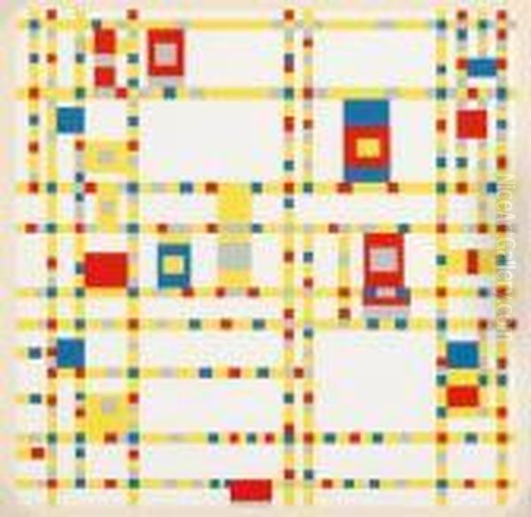 Broadwayboogie Woogie Oil Painting by Piet Mondrian