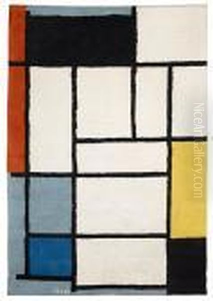 Composition In Red, Yellow And Blue Oil Painting by Piet Mondrian