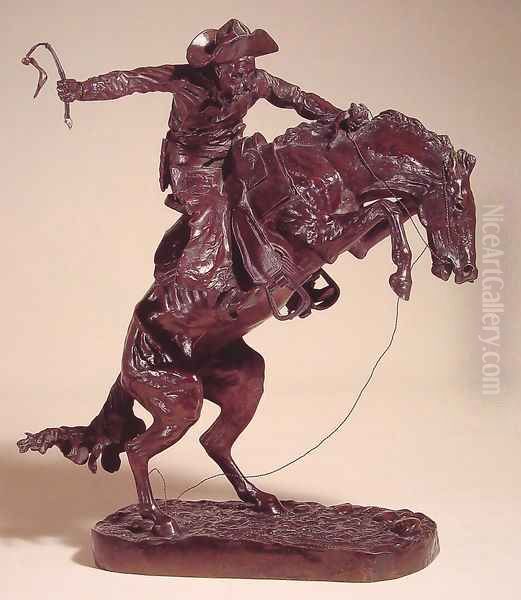 Bronco Buster Oil Painting by Frederic Remington