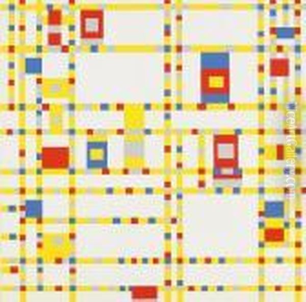 Nach - Broadway Boogie-woogie Oil Painting by Piet Mondrian