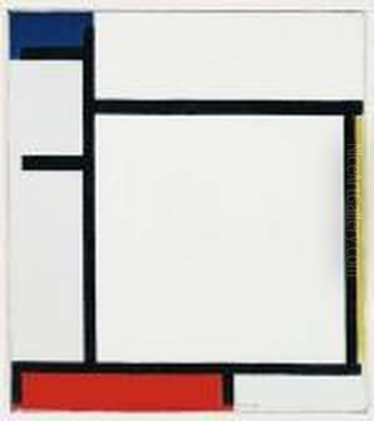 Composition With Blue, Yellow, Red And Grey Oil Painting by Piet Mondrian