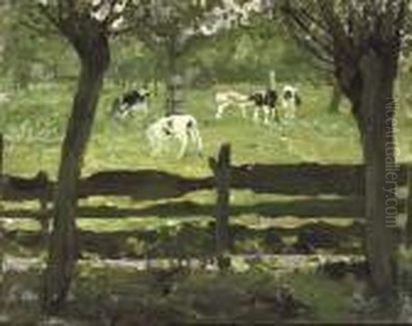 The White Bull Calf Oil Painting by Piet Mondrian