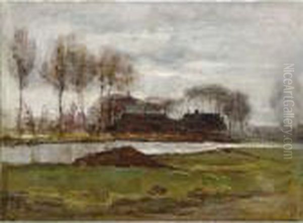 Studie Voor Zomernacht Oil Painting by Piet Mondrian