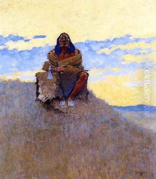 When His Heart is Bad Oil Painting by Frederic Remington