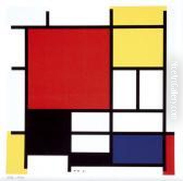 Absztrakt Terforma Oil Painting by Piet Mondrian