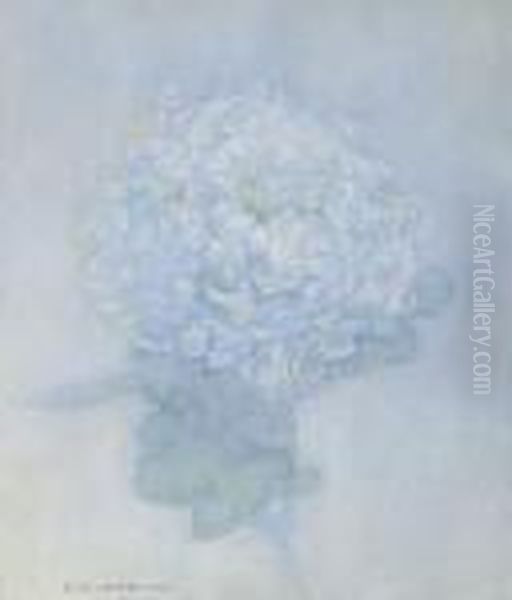 A Chrysanthemum Oil Painting by Piet Mondrian