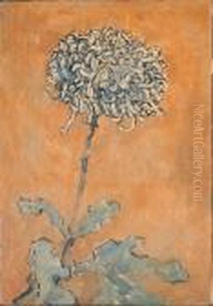 Chrysanthemum Oil Painting by Piet Mondrian