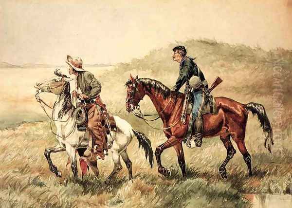 The Couriers Oil Painting by Frederic Remington