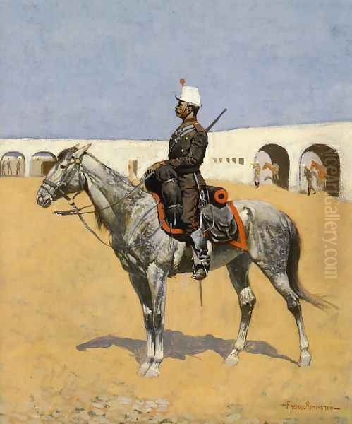 Cavalryman of the Line, Mexico Oil Painting by Frederic Remington