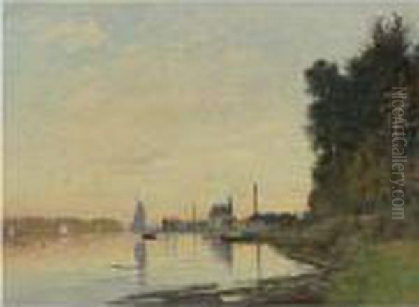 Argenteuil, Fin D'apres-midi Oil Painting by Claude Oscar Monet