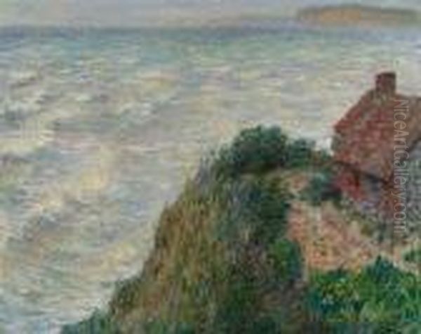 Maison De Pecheur Au Petit Ailly Oil Painting by Claude Oscar Monet