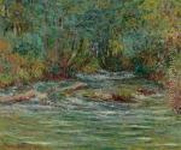 La Riviere De L'epte A Giverny, L'ete Oil Painting by Claude Oscar Monet