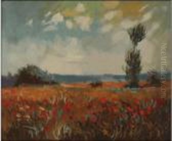 The Fields Of Poppies Oil Painting by Claude Oscar Monet