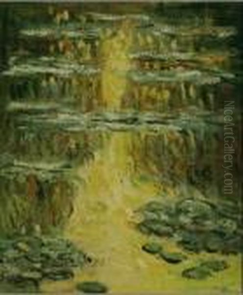 Water Lilies Oil Painting by Claude Oscar Monet