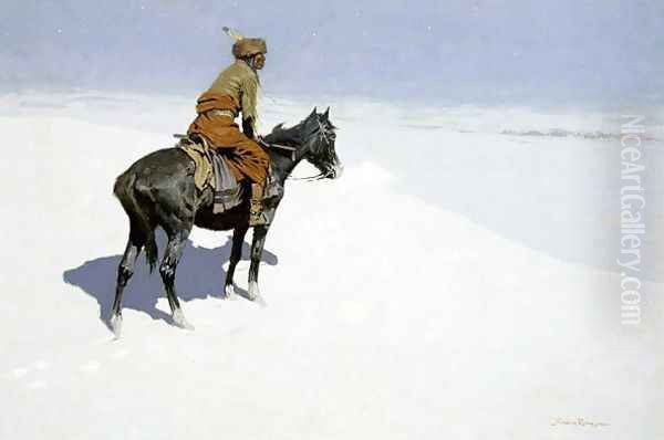 The Scout, Friends or Foes Oil Painting by Frederic Remington