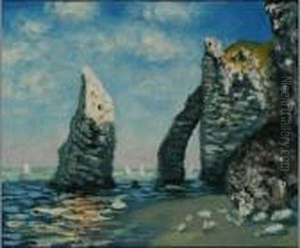 The Cliffs At Etretat Oil Painting by Claude Oscar Monet