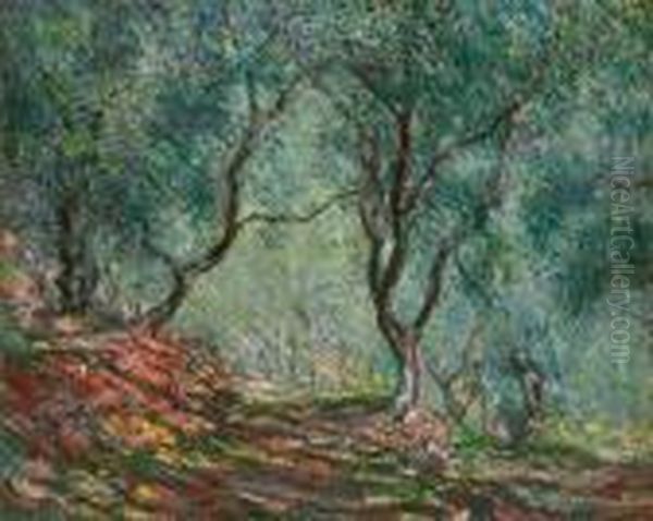 Bois D'oliviers Au Jardin Moreno Oil Painting by Claude Oscar Monet