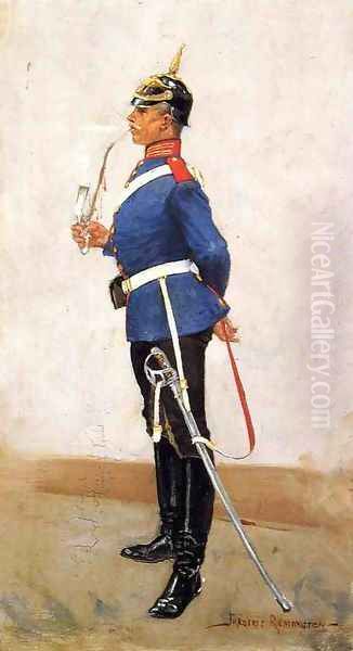 Infantry Officer, Full Dress Oil Painting by Frederic Remington