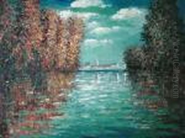 Autumn At Argenteuil Oil Painting by Claude Oscar Monet