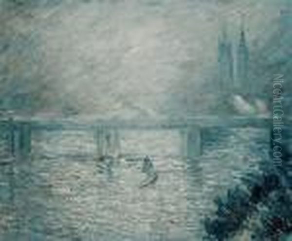 Charing Cross Bridge Oil Painting by Claude Oscar Monet