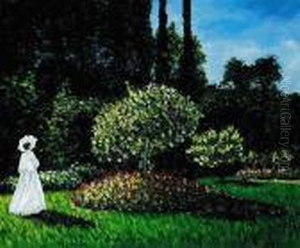 Jeanne-marguerite Lecadre Oil Painting by Claude Oscar Monet