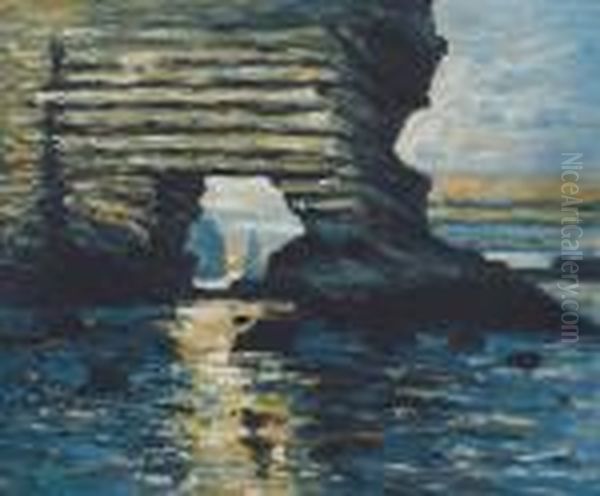 La Porte D'amont, Etretat Oil Painting by Claude Oscar Monet