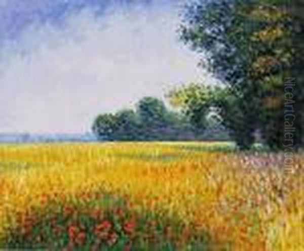 Oat Fields Oil Painting by Claude Oscar Monet