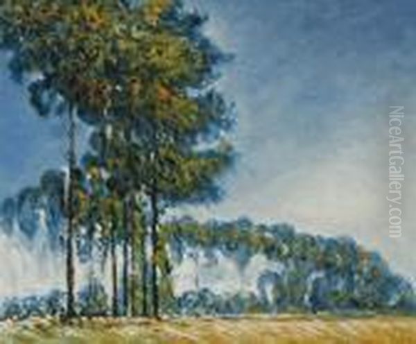 Poplars Oil Painting by Claude Oscar Monet