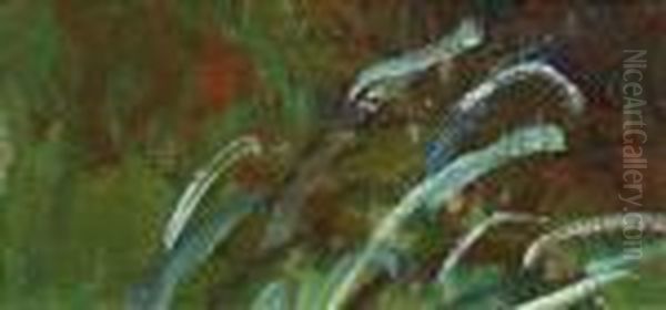 Les Herbes Aquatiques Oil Painting by Claude Oscar Monet