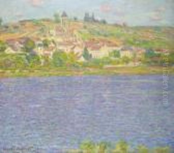 Vetheuil, Effet De Soleil Oil Painting by Claude Oscar Monet