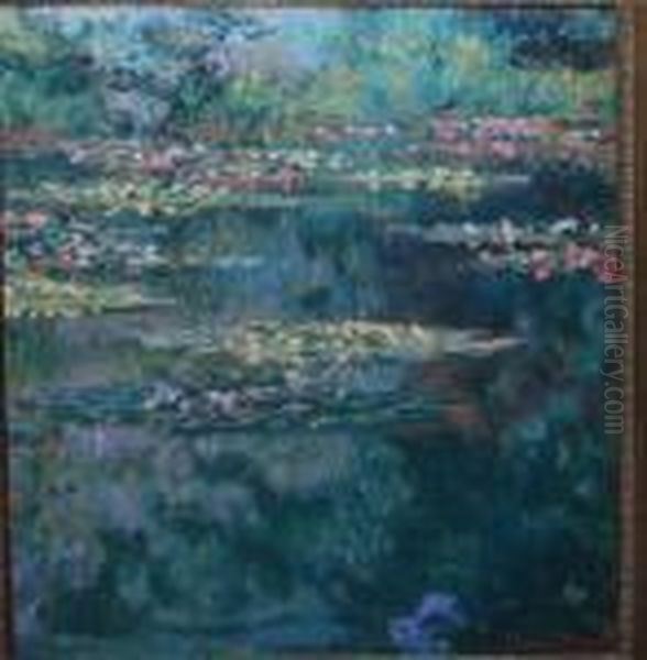 Water Lilies Oil Painting by Claude Oscar Monet