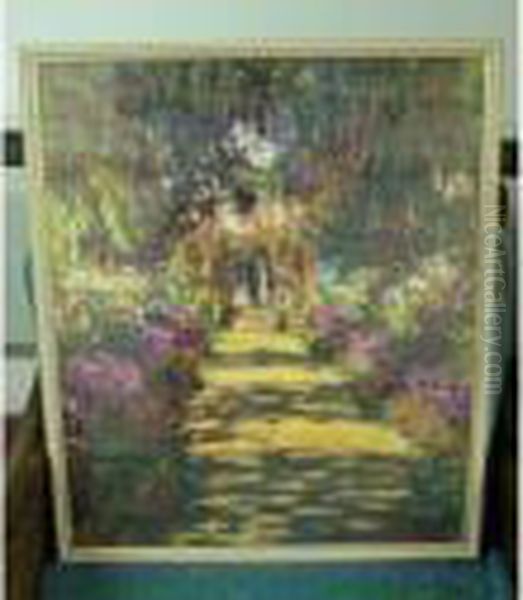 Garden Path And Water Lilies Oil Painting by Claude Oscar Monet