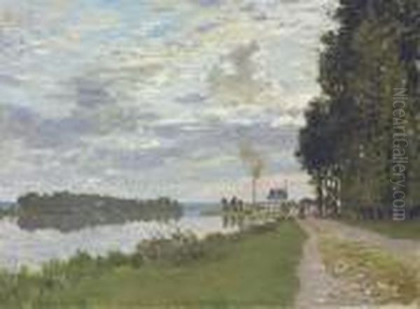 La Promenade D'argenteuil Oil Painting by Claude Oscar Monet