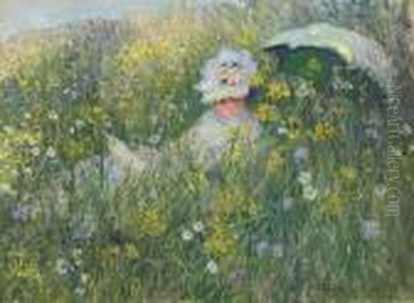 Dans La Prairie Oil Painting by Claude Oscar Monet