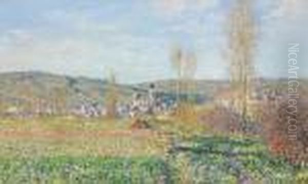 Vetheuil Au Soleil Oil Painting by Claude Oscar Monet