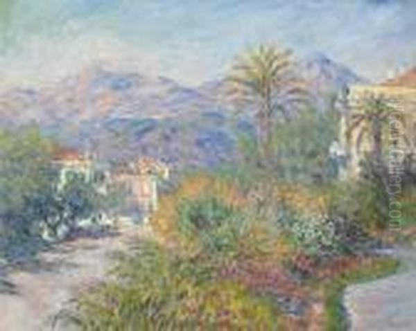 Strada Romana A Bordighera Oil Painting by Claude Oscar Monet