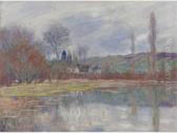 Printemps A Vetheuil Oil Painting by Claude Oscar Monet