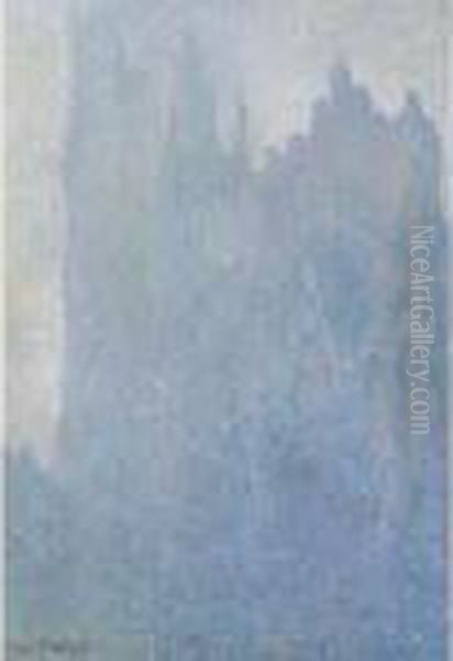 La Cathedrale Dans Le Brouillard Oil Painting by Claude Oscar Monet