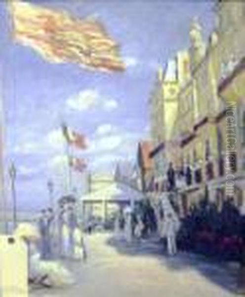 Trouville Oil Painting by Claude Oscar Monet