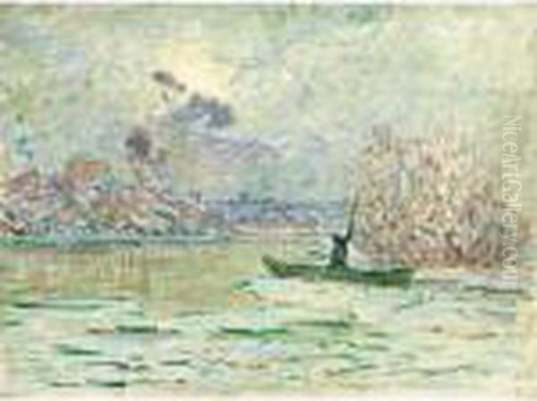 L'hiver, Pres De Lavacourt Oil Painting by Claude Oscar Monet