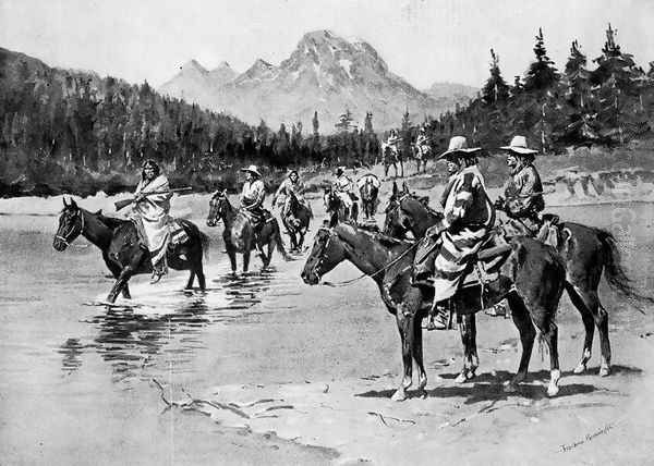 Recent Uprising among the Bannock Indians Oil Painting by Frederic Remington