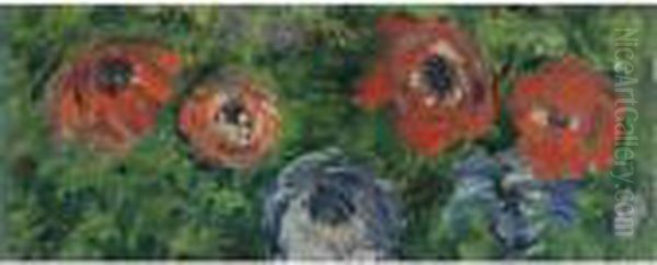 Anemones Oil Painting by Claude Oscar Monet