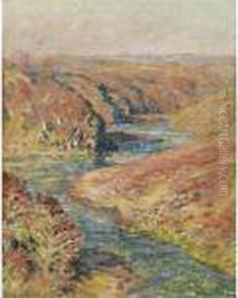 La Vallee De La Creuse A Fresselines Oil Painting by Claude Oscar Monet